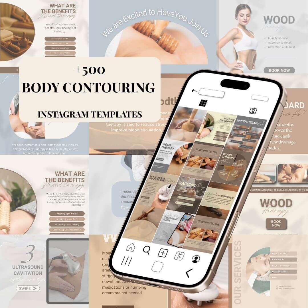 +500 Ready-to-use Body Contouring Instagram Templates!